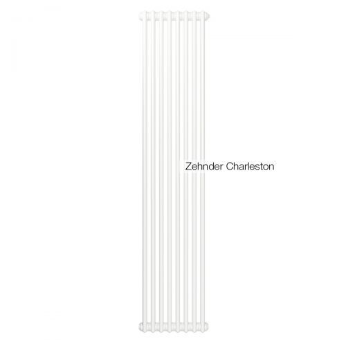 Радиатор трубчатый Zehnder Charleston 2200, 10 сек.1/2 бок.подк. RAL9016 (кроншт.в компл)