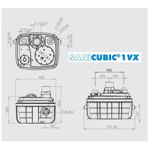 Санинасос SFA SANICUBIC 1 VX