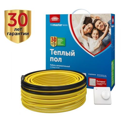 Кабель нагревательный БНК 14,5 м/150 Вт Мастер с терморегулятором Национальный комфорт