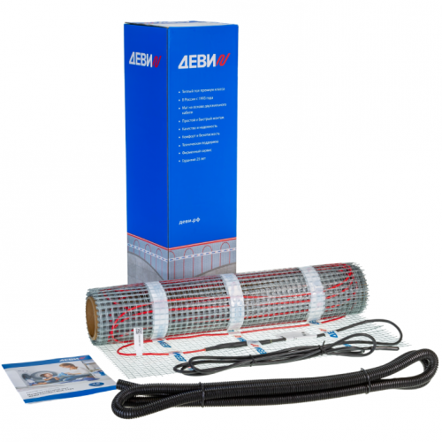 Мат нагревательный ДЕВИ Comfort Mat-150T - 0,5 кв.м. , под плитку, двухжильный