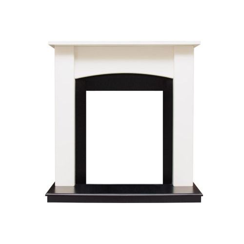 Каминокомплект Baltimore - Слоновая кость, черный с очагом Cavendish