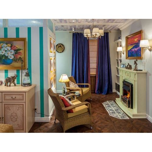 Каминокомплект Florence - Слоновая кость с патиной с очагом Chesford