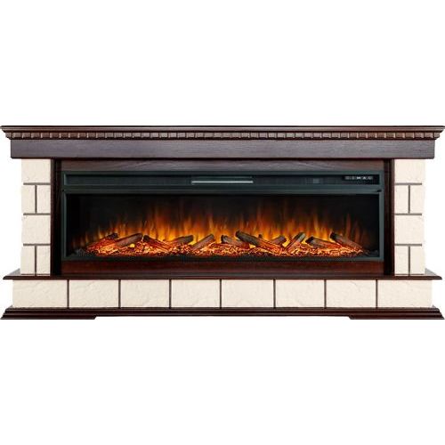 Каминокомплект Shateau 60 - Темный дуб с очагом Vision 60 LOG LED