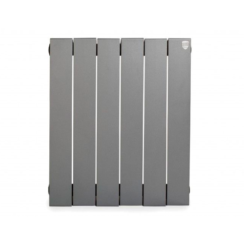 Секционный биметаллический радиатор Royal Thermo PianoForte 500, Silver Satin, количество секций 6