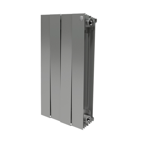 Секционный биметаллический радиатор Royal Thermo PianoForte 500, Silver Satin, количество секций 4