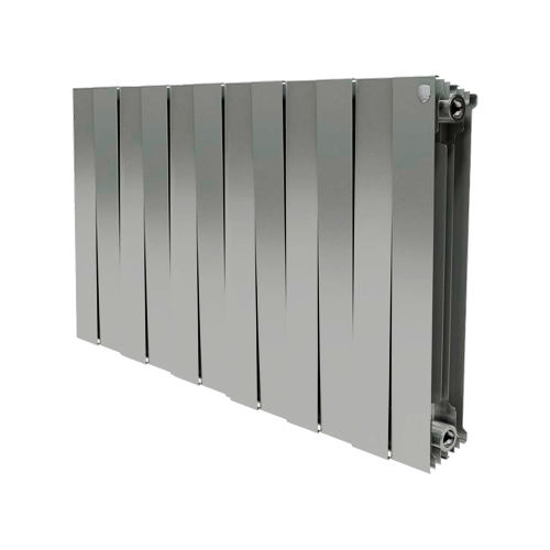 Секционный биметаллический радиатор Royal Thermo PianoForte 500, Silver Satin, количество секций 12