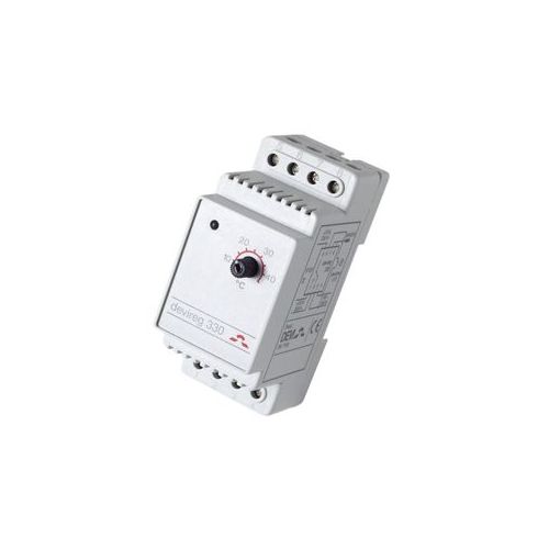 Терморегулятор DEVIreg™ D-330 (+5°C-+45°C) на шину DIN, с датчиком на проводе, 16А