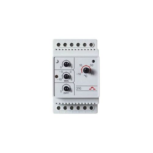 Терморегулятор DEVIreg™ D-316 (-10°C-+50°C) на шину DIN, с датчиком на проводе, 16А