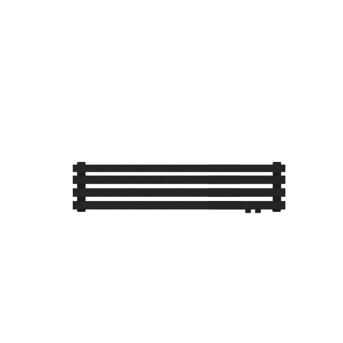 Радиатор КЗТО QUADRUM 40 Н -1250-4 R RAL1T103S9005 (черный матовый муар)