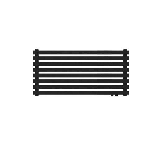 Радиатор КЗТО QUADRUM 40 Н -1250-8 R RAL1T103S9005 (черный матовый муар)