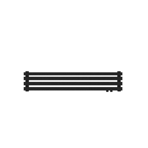 Радиатор КЗТО QUADRUM 40 Н -1500-4 R RAL1T103S9005 (черный матовый муар)
