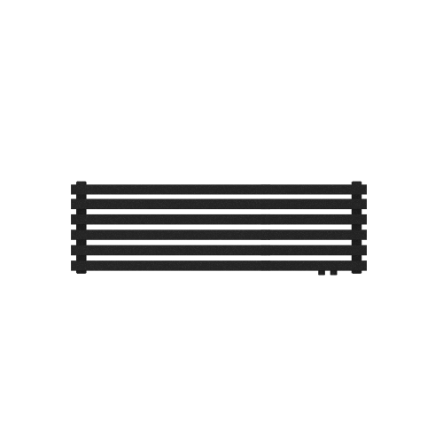 Радиатор КЗТО QUADRUM 40 Н -1500-6 R RAL1T103S9005 (черный матовый муар)