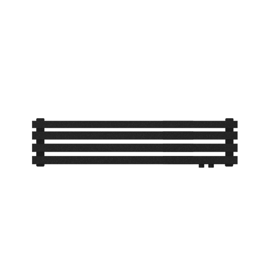 Радиатор КЗТО QUADRUM 60 H -1250-4 R RAL1T103S9005 (черный матовый муар)