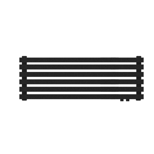 Радиатор КЗТО QUADRUM 60 H -1250-6 R RAL1T103S9005 (черный матовый муар)
