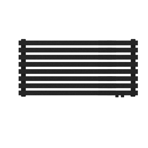 Радиатор КЗТО QUADRUM 60 H -1250-8 R RAL1T103S9005 (черный матовый муар)