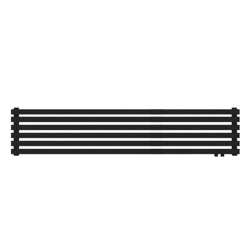 Радиатор КЗТО QUADRUM 60 H -2000-6 R RAL1T103S9005 (черный матовый муар)