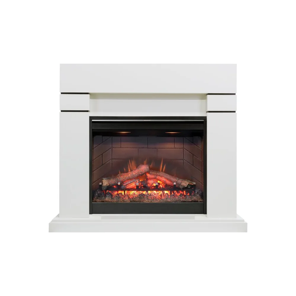 Каминокомплект Lindos - Алебастр (Высота 985мм) с очагом Symphony 26'' DF2608-INT