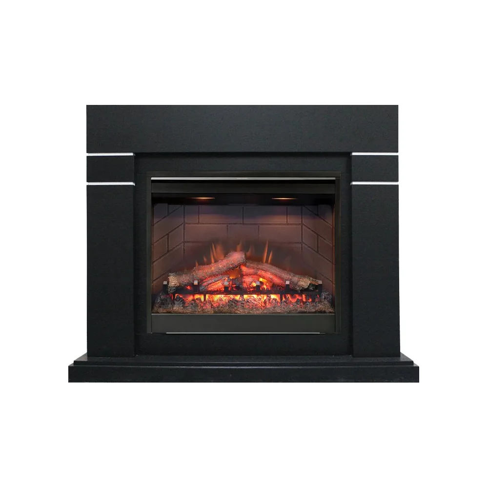 Каминокомплект Lindos - Черный (Высота 985мм) с очагом Symphony 26'' DF2608-INT