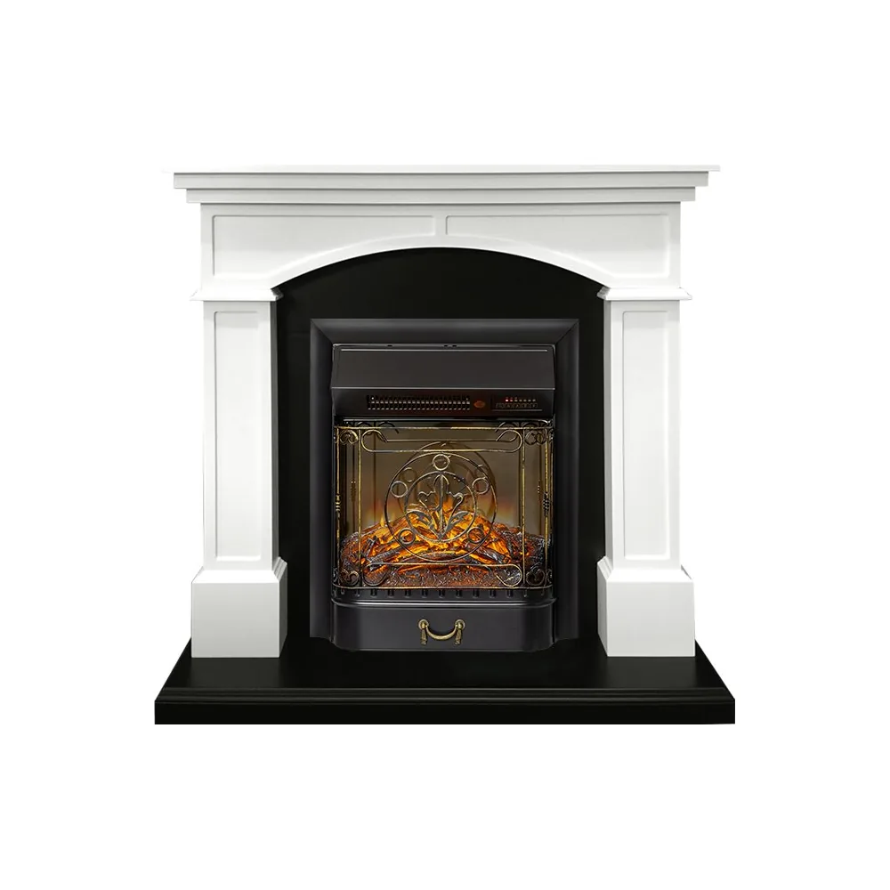Каминокомплект Langford - Белый с черным с очагом Majestic FX M Black RC