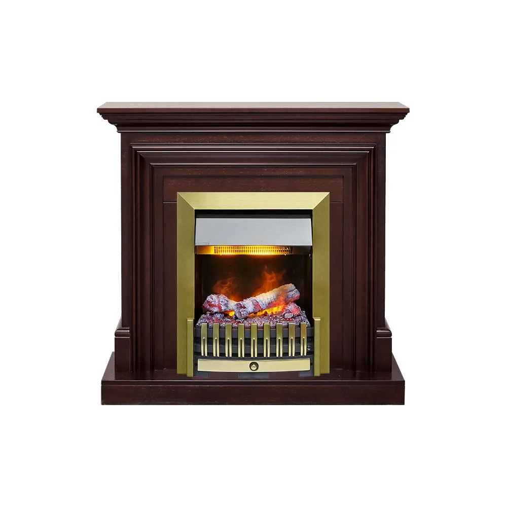 Каминокомплект Bradford - Темный дуб с очагом Danville Antique Brass FB2