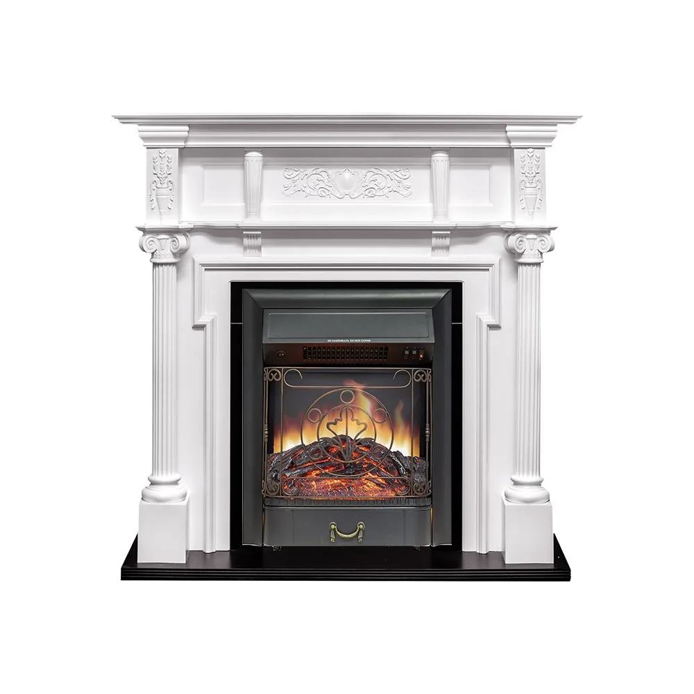 Каминокомплект Oxford - Белый с очагом Majestic FX Black