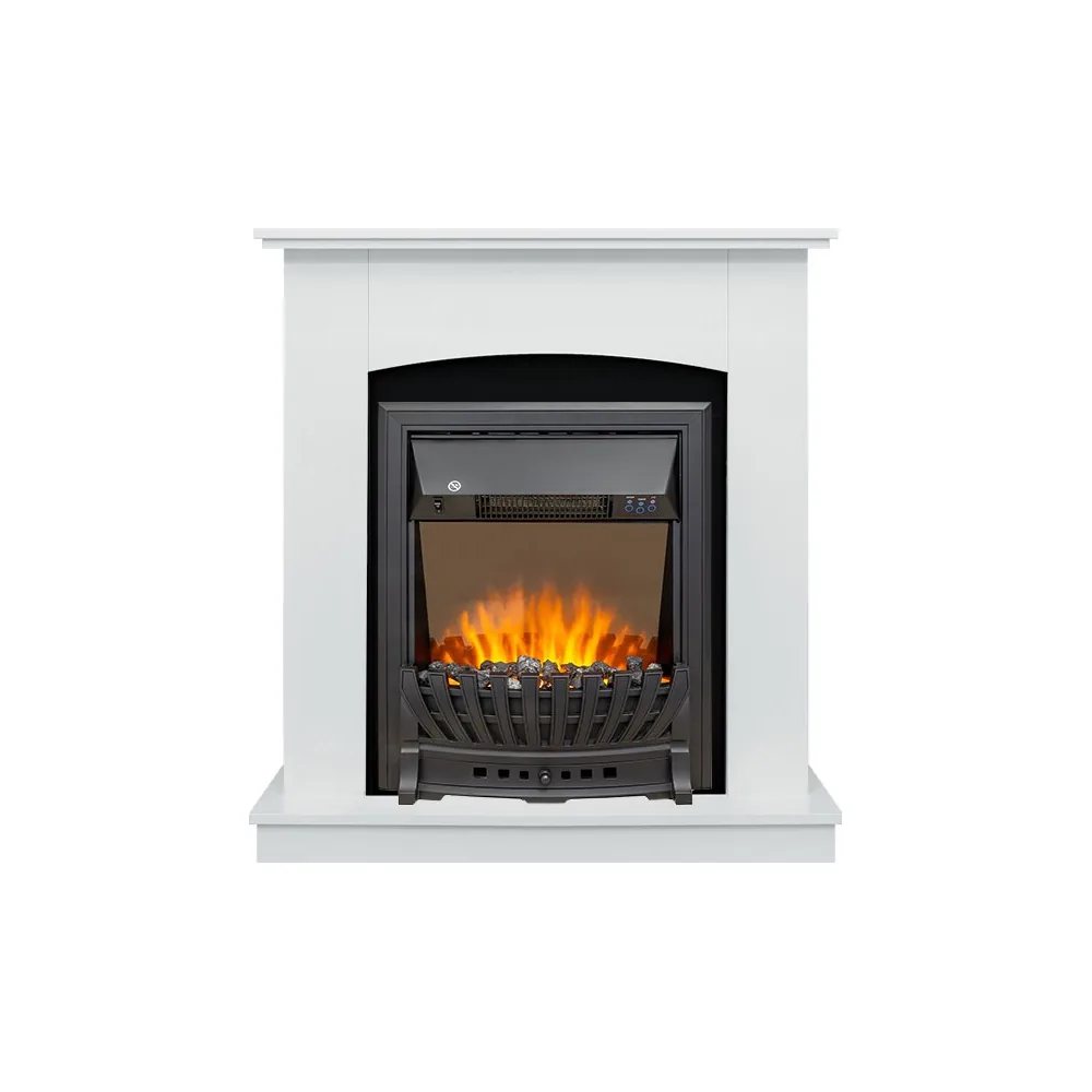 Каминокомплект Barcelona SFT (Разборный) - Белый с очагом Aspen Black