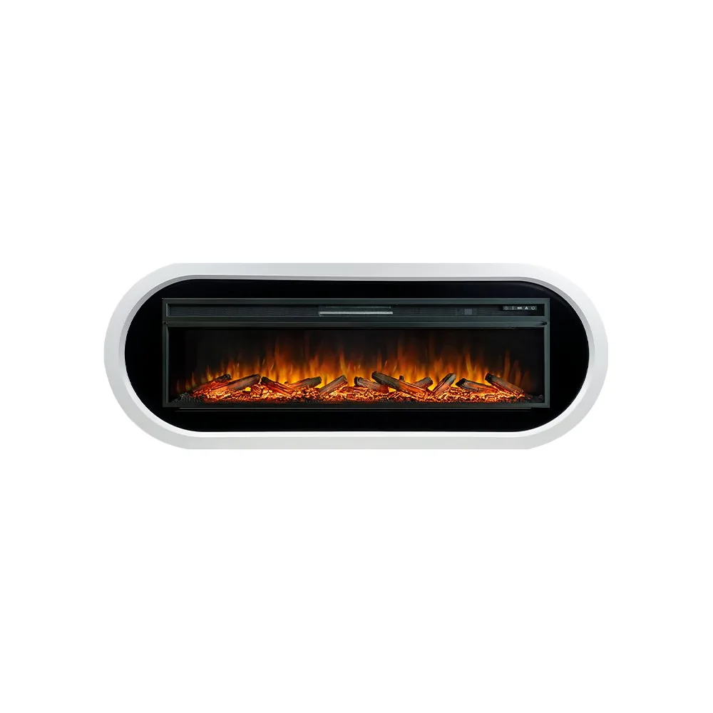 Каминокомплект Ellipse - Белый с черным с очагом Vision 60 LOG LED