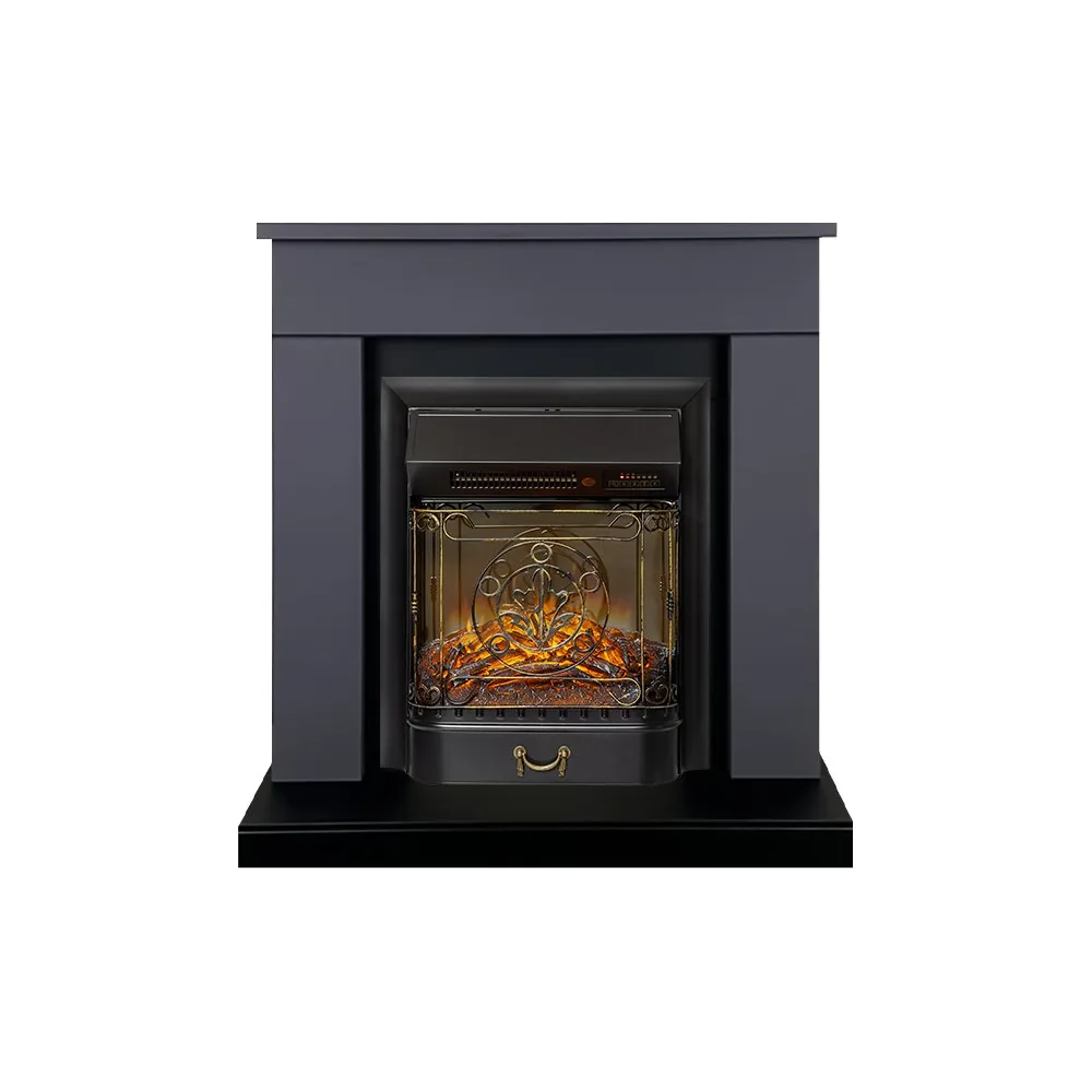 Каминокомплект Bergen (Разборный) - Серый графит (Ширина 900 мм) с очагом Majestic FX M Black RC