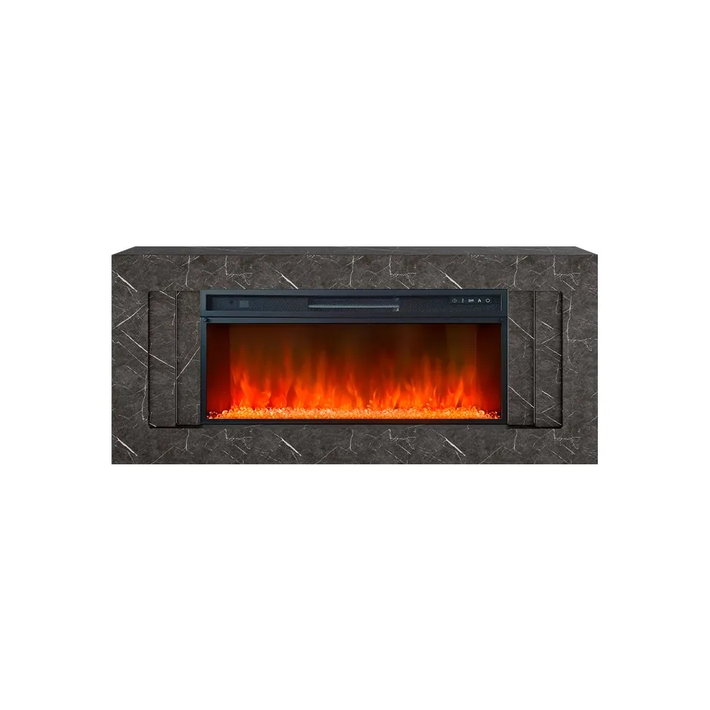 Каминокомплект Line 42 SFT Stone Touch (Разборный) - Серый мрамор с очагом Vision 42 LED
