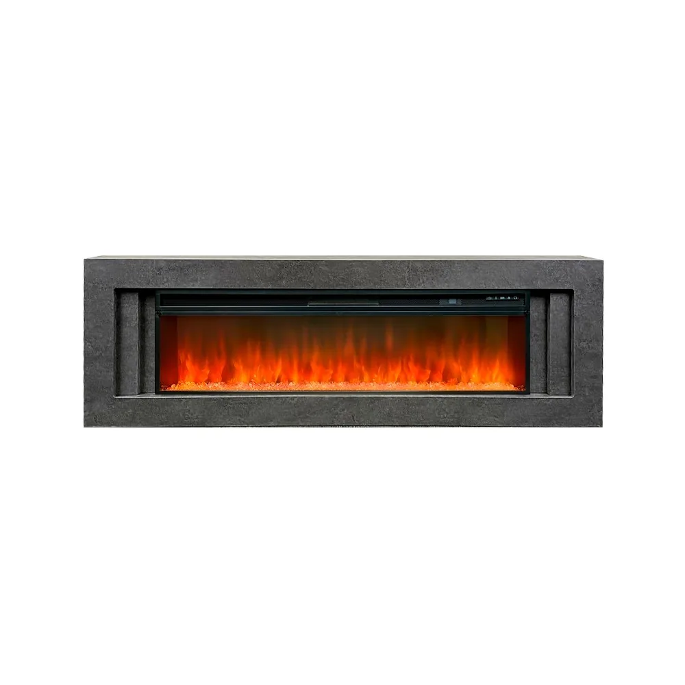 Каминокомплект Line 60 Dark Grey (Разборный) - Темный серый с очагом Vision 60 LED