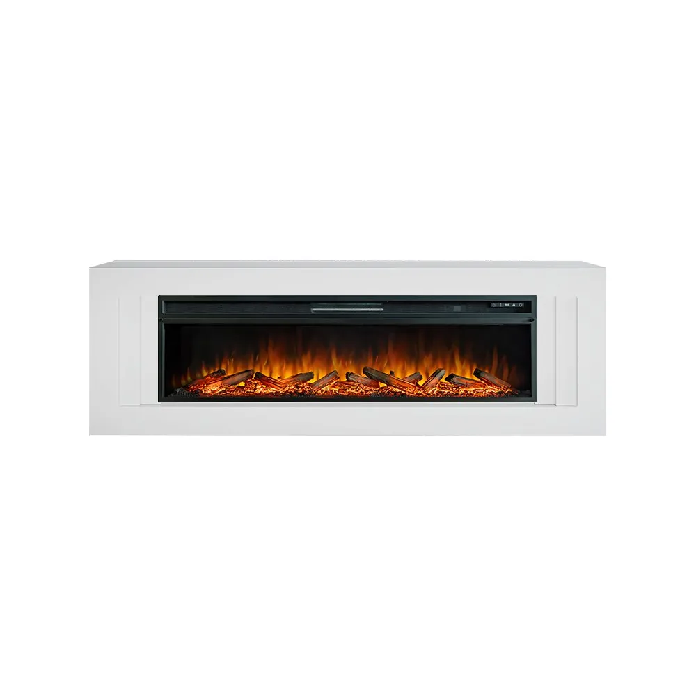 Каминокомплект Line 60 CRM (Разборный) - Санд сноу с очагом Vision 60 LOG LED