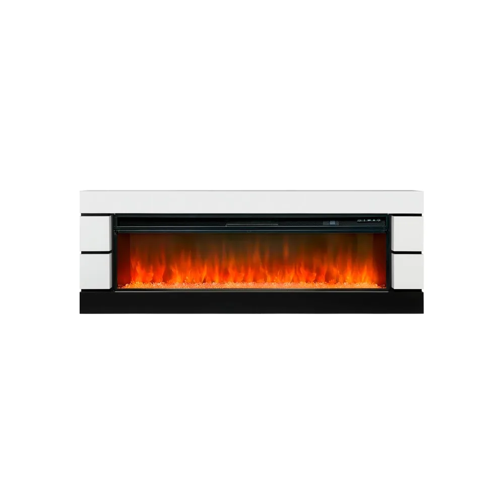 Каминокомплект Modern 60 SFT (Разборный) - Белый с черным с очагом Vision 60 LED