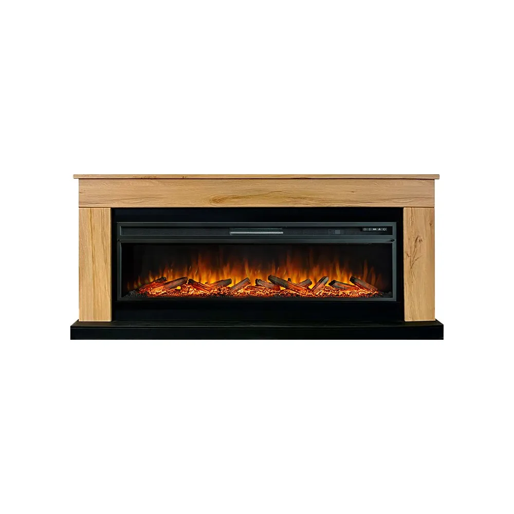 Каминокомплект Bergen 60 (Разборный) - Дуб галифакс с очагом Vision 60 LOG LED