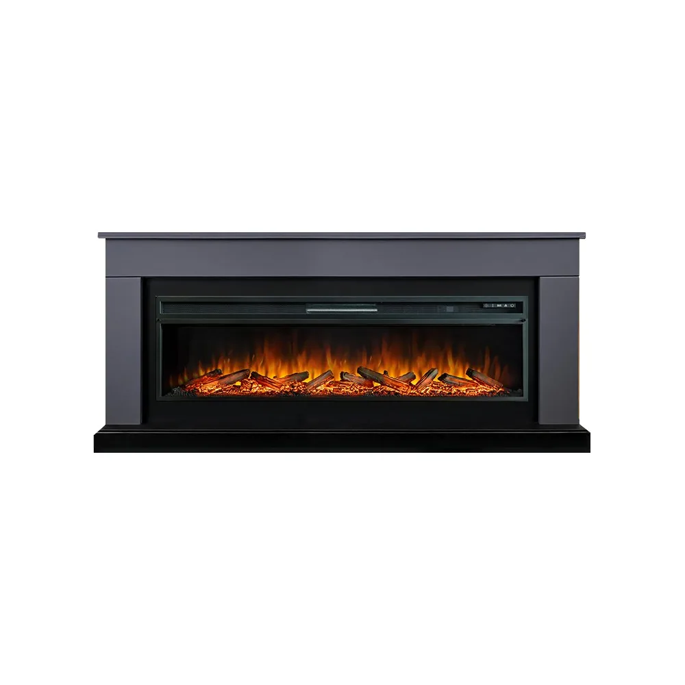 Каминокомплект Bergen 60 SFT (Разборный) - Серый графит с очагом Vision 60 LOG LED