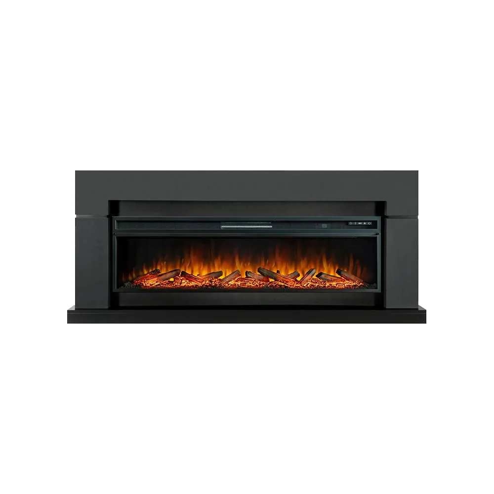 Каминокомплект Lindos 60 (Разборный) - Серый графит с очагом Vision 60 LOG LED