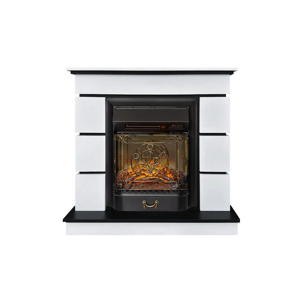 Каминокомплект Modern (Разборный) - Белый с черным с очагом Majestic FX M Black RC