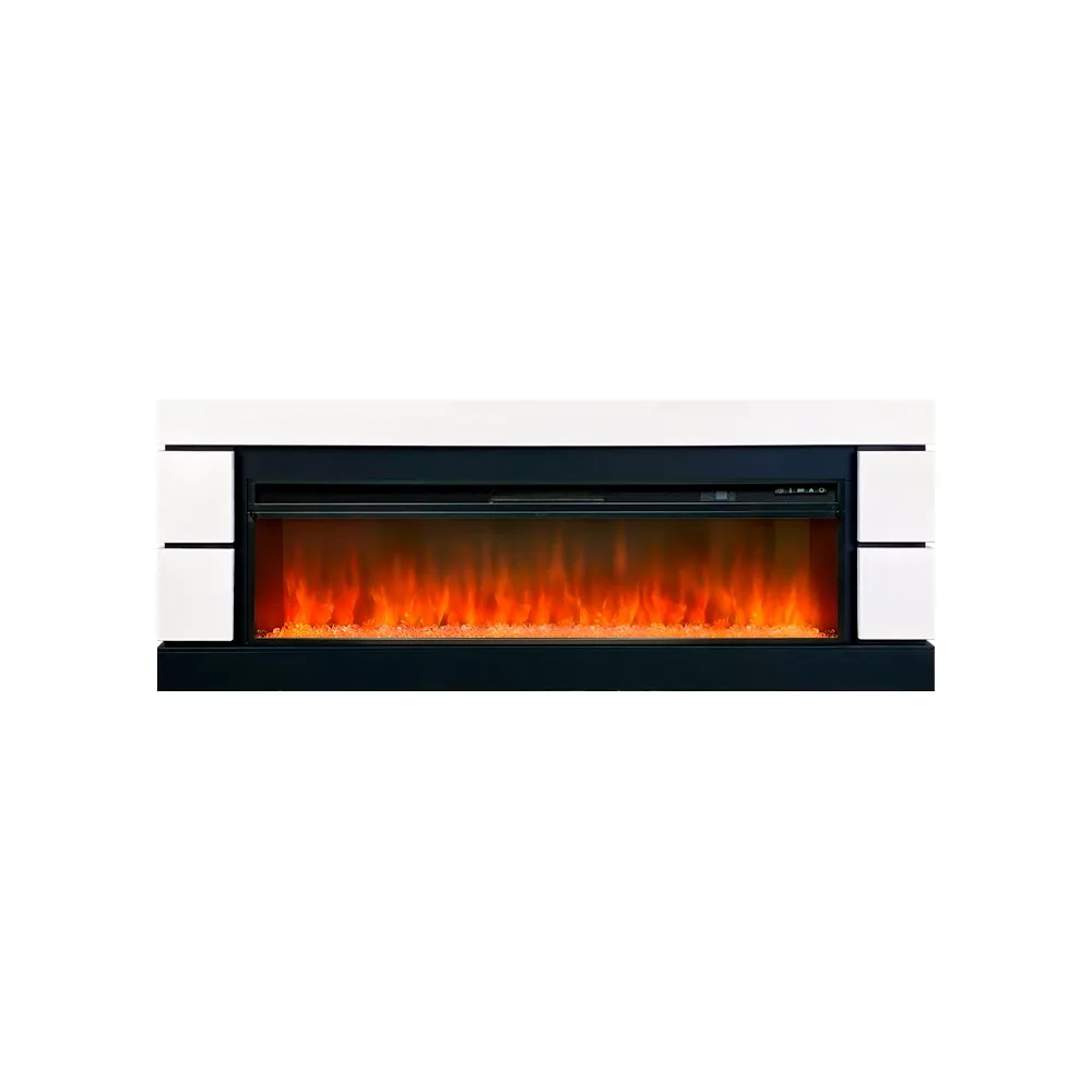 Каминокомплект Modern 60 (Разборный) - Белый с черным с очагом Vision 60 LED