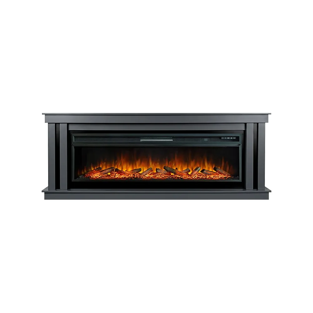 Каминокомплект Cosmo 60 (Разборный) - Серый графит с черным с очагом Vision 60 LOG LED